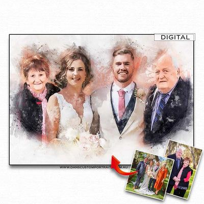 Natural-Watercolour-Wedding-Custom-Portrait